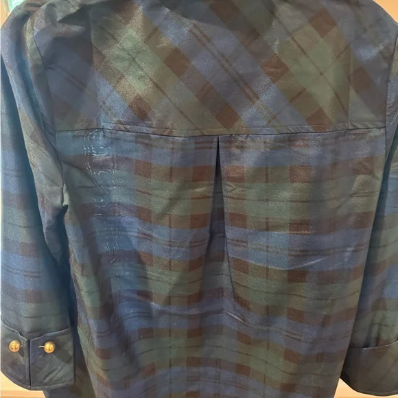 Tuckernuck Blue and Green Plaid Blouse - Picture 7 of 7
